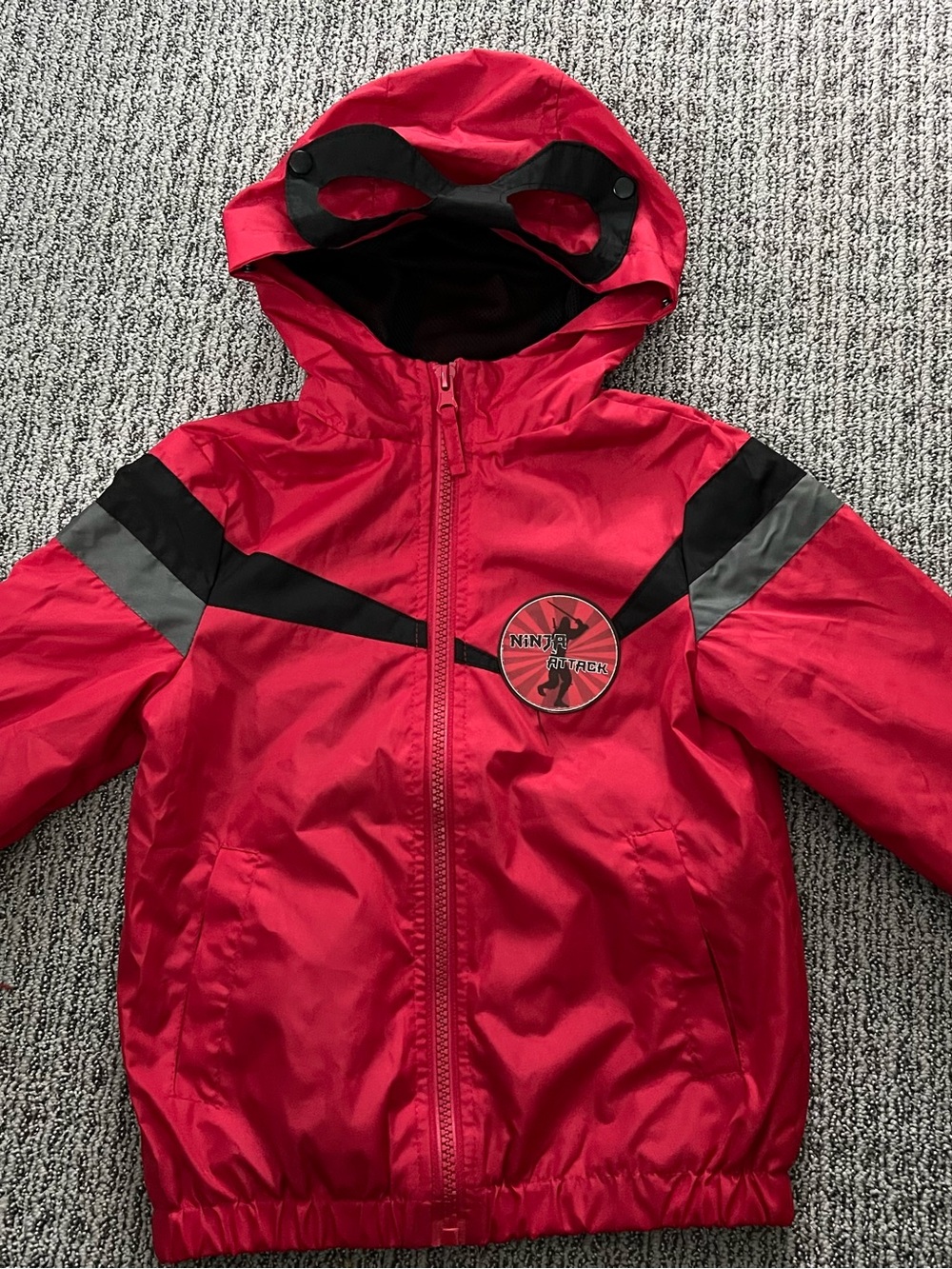 Red Ninja Ranger Hooded Windbreaker Boys Jacket size 4 by Extreme.
